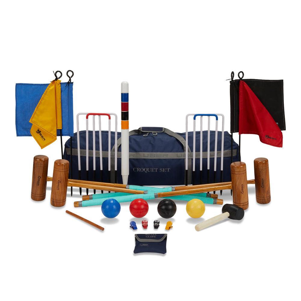Profi Croquet Set - 4 Spieler - Hartholz - England Design