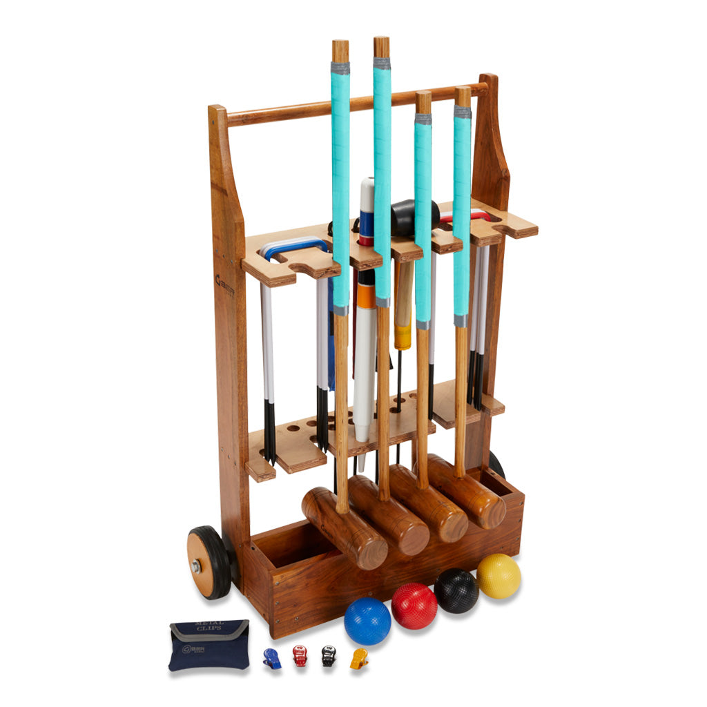 Profi Croquet Set - 4 Spieler - Hartholz - England Design