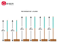 Profi Croquet Set - 6 Spieler - Indien Hartholz - Design in England - Komplett