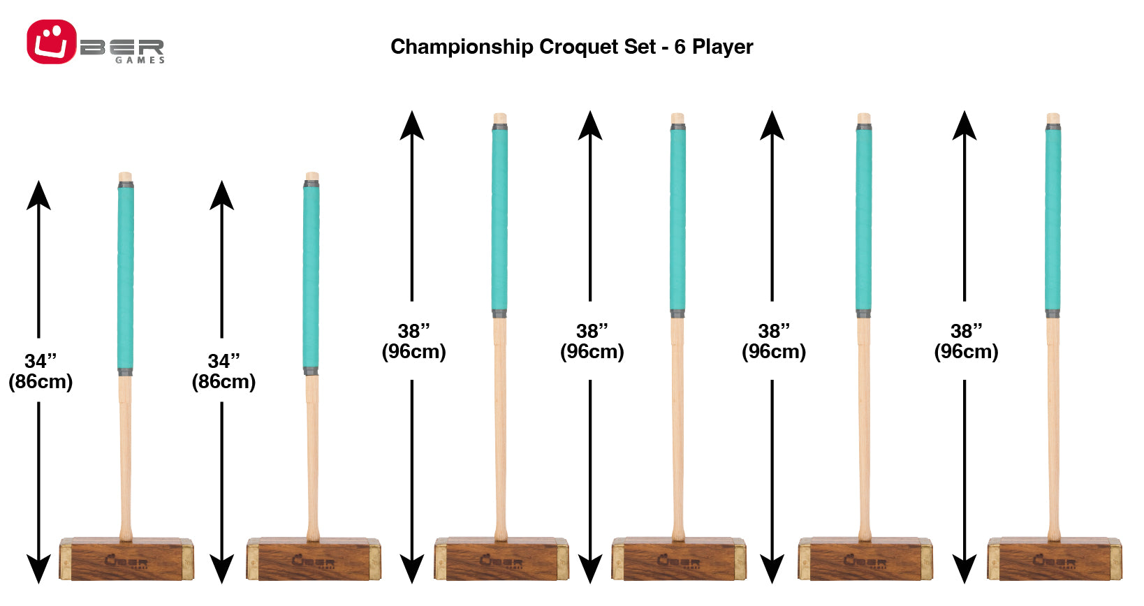 Championship Croquet Set - 6 Player - Crockett Spiel Komplett - Absolutes Top