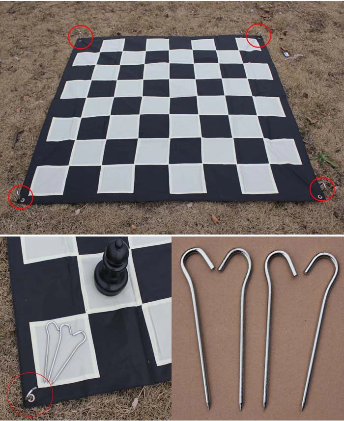 XXXL Großschach-Set - Gartenschach bis 64 cm - 2-teilig - UV-geschützt - Schachspiel XXL