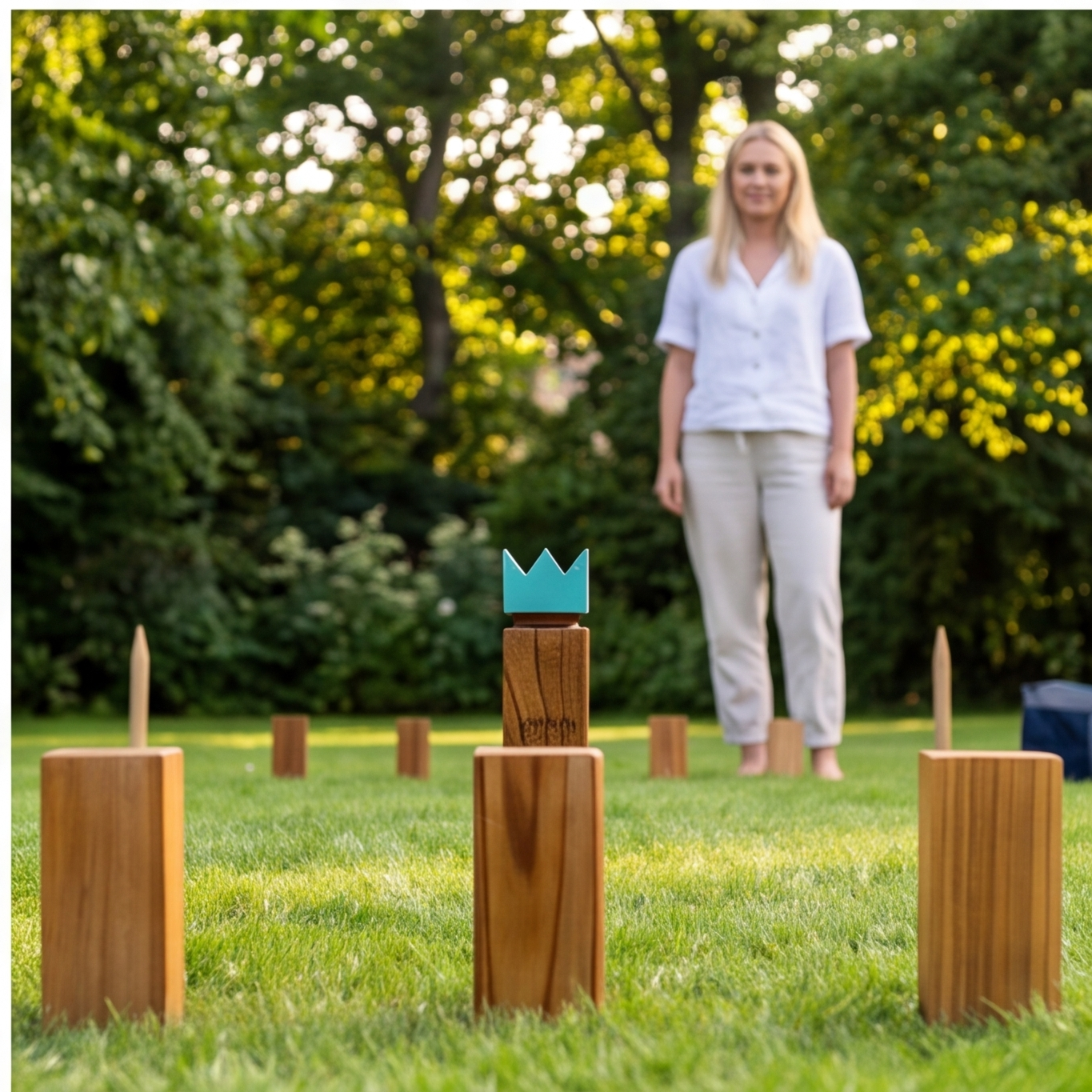 Uber Kubb - Offizielles Set - ECO indien Hartholz - inklusive luxus Tasche