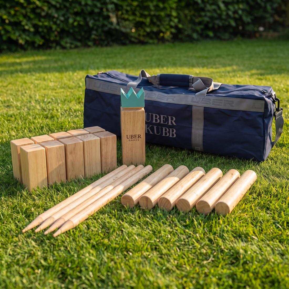 Uber Kubb Set – Unlackiert - Foto 1