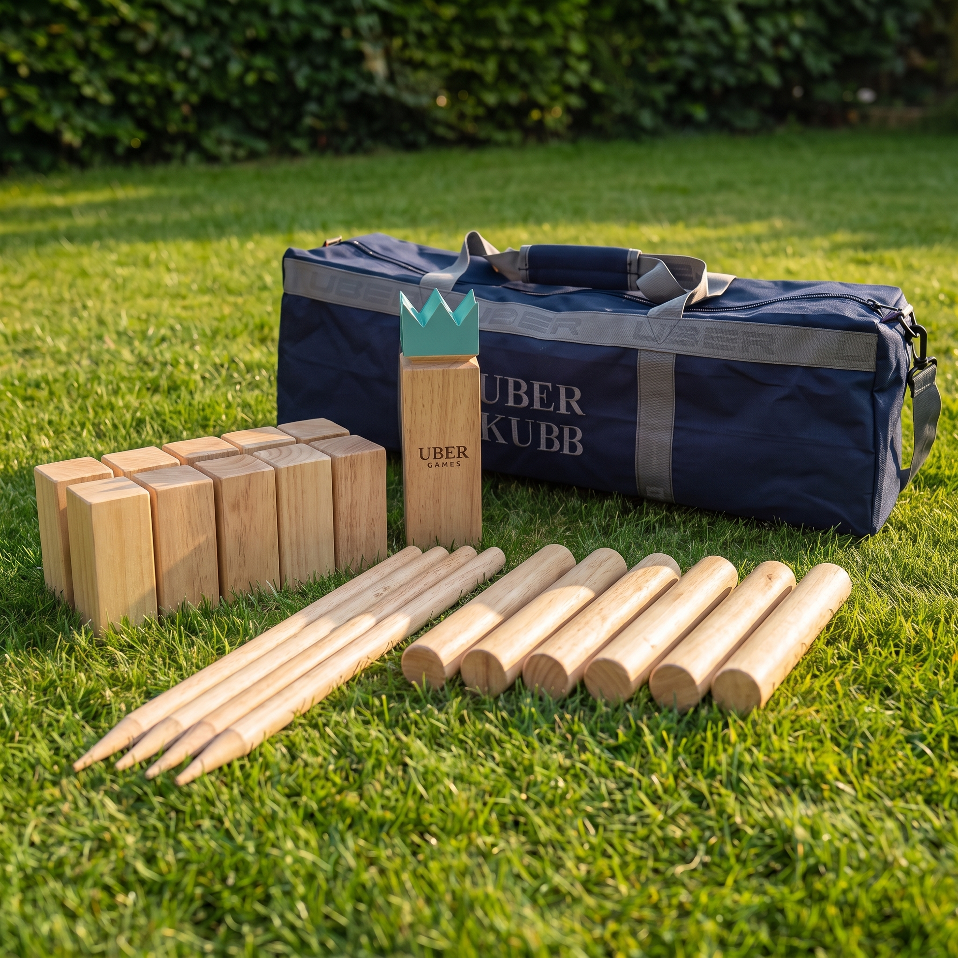 Uber Kubb Set – Unlackiert - Foto 1