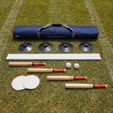 Club Rounders Set - Schlagball in Tasche - Komplett 4x Schläger - 2x Gummi matte - Spielfertig