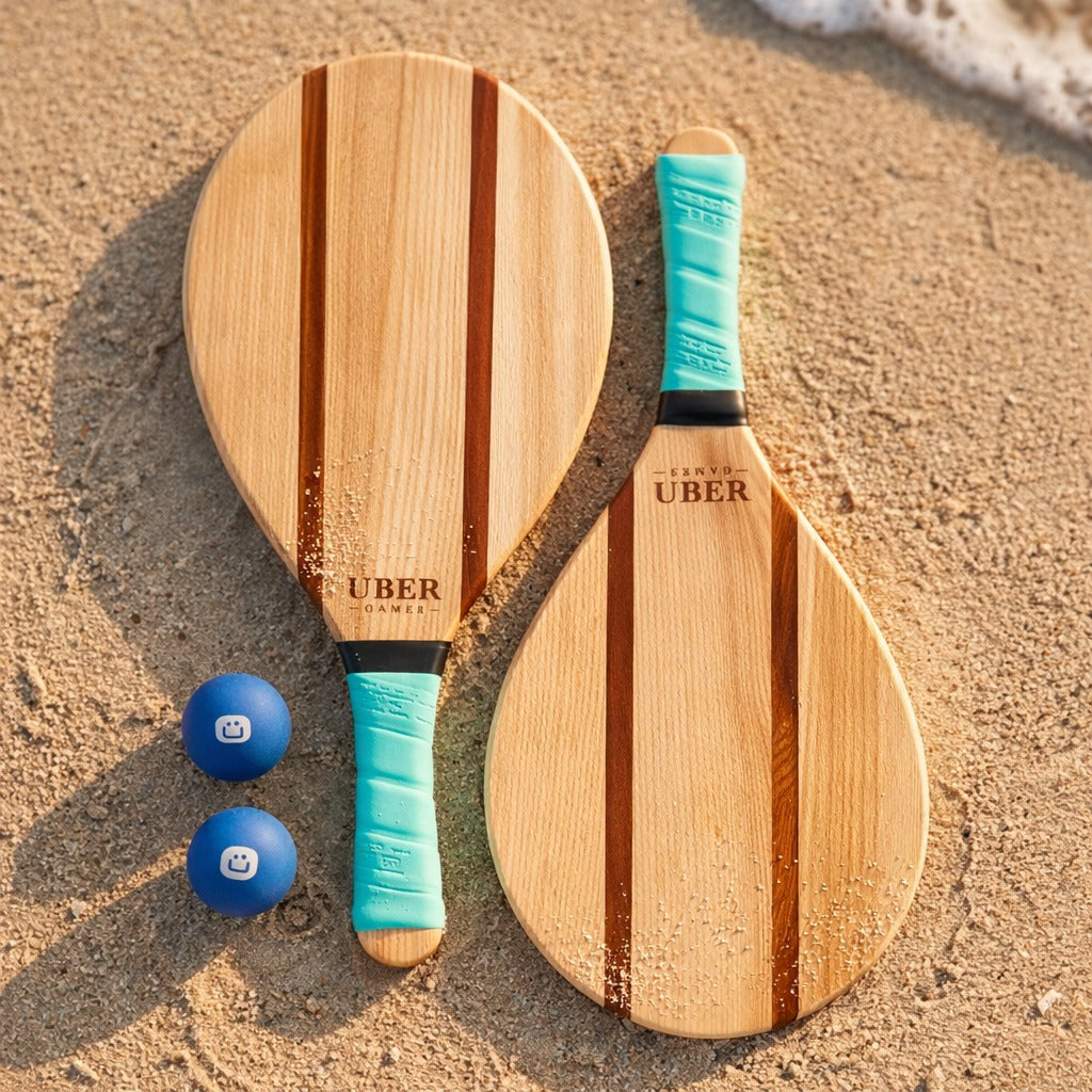 Premium Beach Tennis Set - Brasilianisches Frescobol - in luxus Tasche