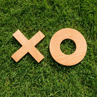 XXL Riesen Tic Tac Toe - 120x120 cm - Eck-Meck-Steck - Eco Indien Holz - Luxus Canvas Tasche
