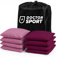 DOCTOR Sport Cornhole Bean Bags 8er Set (4+4) – 15x15 cm – 400 g – All-Weather – Tasche