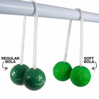 Ladder Golf Bolas – Set of 6 SOFT Bolas (2x3) 2 Spieler - Grün & Blau - Leitergolf Bälle