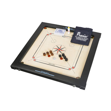 Precise Champion Profi Carrom - Ama-12 mm - 16 kg.  Turnier Brett - Indien - Komplett