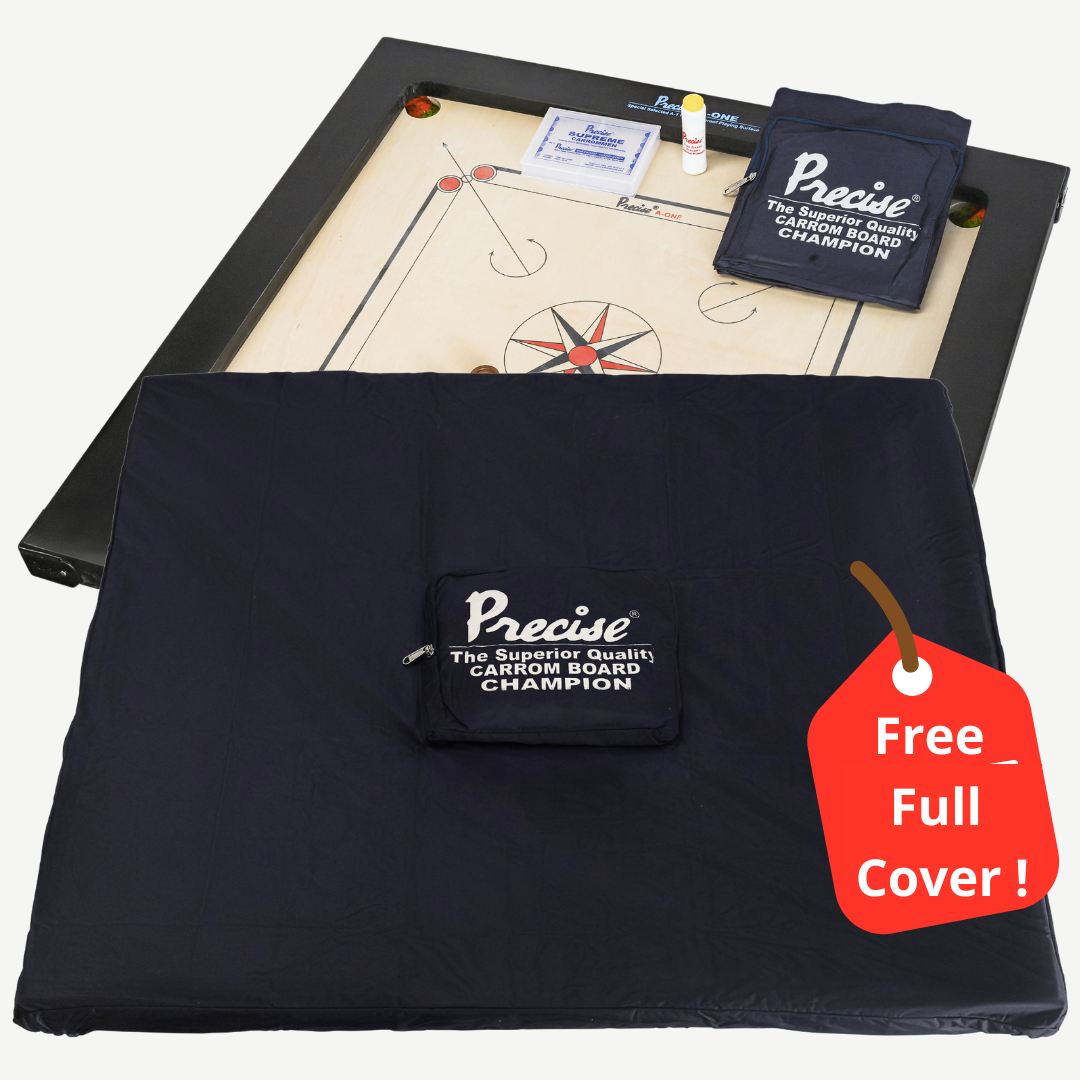 Precise Champion Profi Carrom - Ama-12 mm - 16 kg.  Turnier Brett - Indien - Komplett