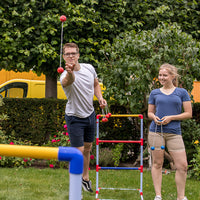 Doppel Leitergolf - Spiel Set Blau-Rot echte GolfBolas  in der Tasche