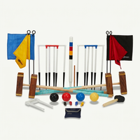 Championship Croquet Set - 4 Spieler - England Original Krocket Spiel - Crockett made in Indien
