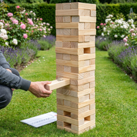 Stapelturm - Wackelturm Spiel bis zu 140 cm hoch - mit Punktetafel und in schöner Tragetasche