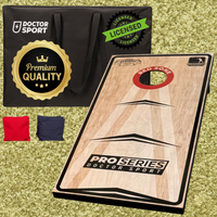 Profi Cornhole Pro Series - 120 x 60cm Set mit 8 Bean Bags und Tragetasche - Red Zone - Superspiel