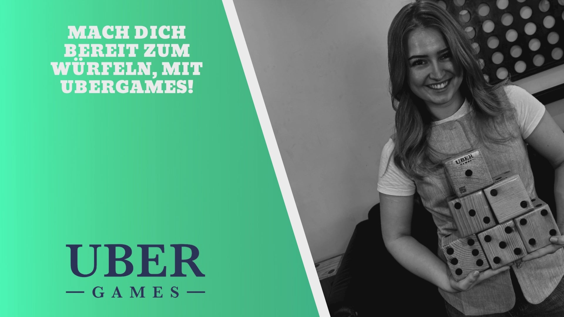 Ubergames Holz-Würfel – 6 Stück – 9 cm / 15 cm / 21 cm – Eco-Holz + Luxus-Tragetasche