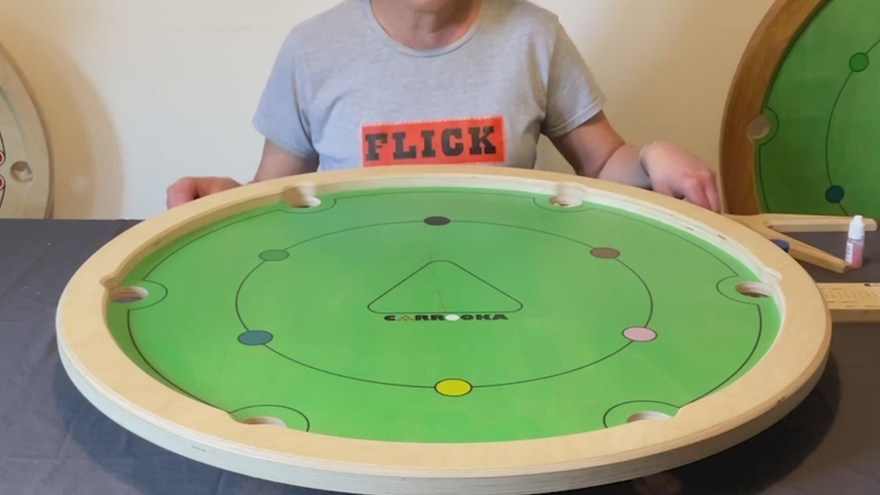 Video des Carrooka Drehbrettspiels in Aktion