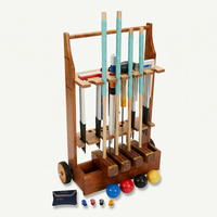 Championship Croquet Set - 4 Spieler - England Original Krocket Spiel - Crockett made in Indien