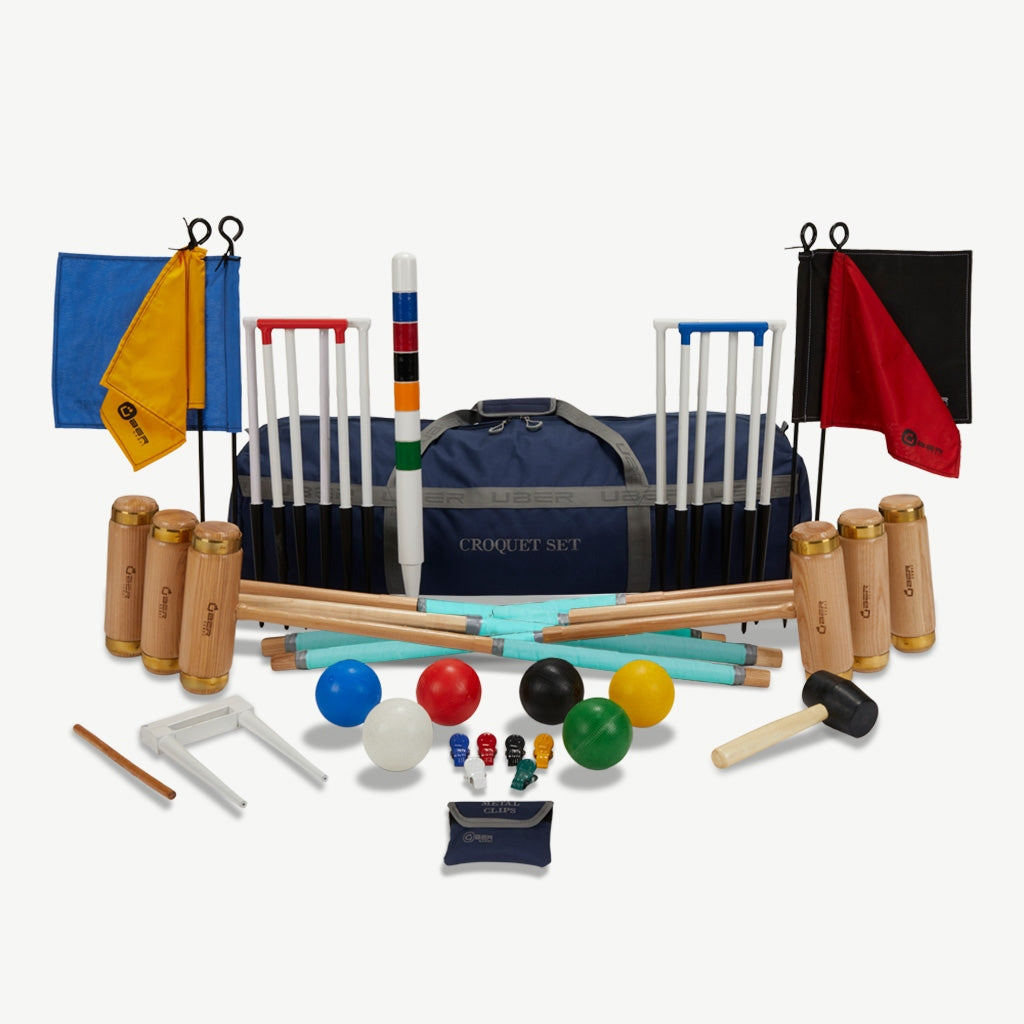 Executive Croquet Set - 6 Spieler - England Original Krocket-Spiel - Komplett - in Indien hergestellt