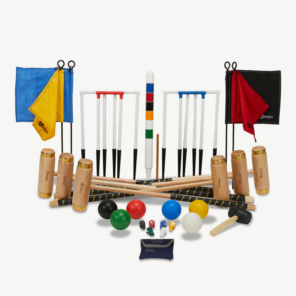 Executive Croquet Set - 6 Spieler - England Original Krocket-Spiel - Komplett - in Indien hergestellt