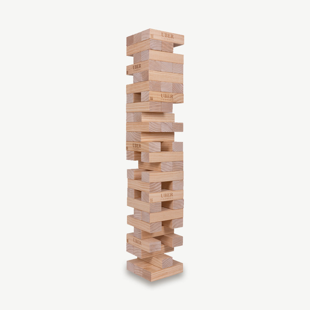 Ubergames Wackelturm XXL - Riesen Stapelturm Aus ECO Holz Bis 150cm Höhe