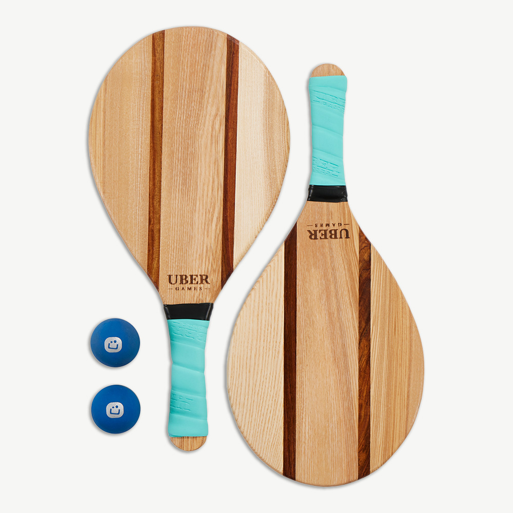 Premium Beach Tennis Set - Brasilianisches Frescobol - in luxus Tasche