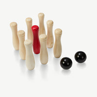 Wooden Skittles - Indien Bowling - Kegeln - in Canvas Tasche