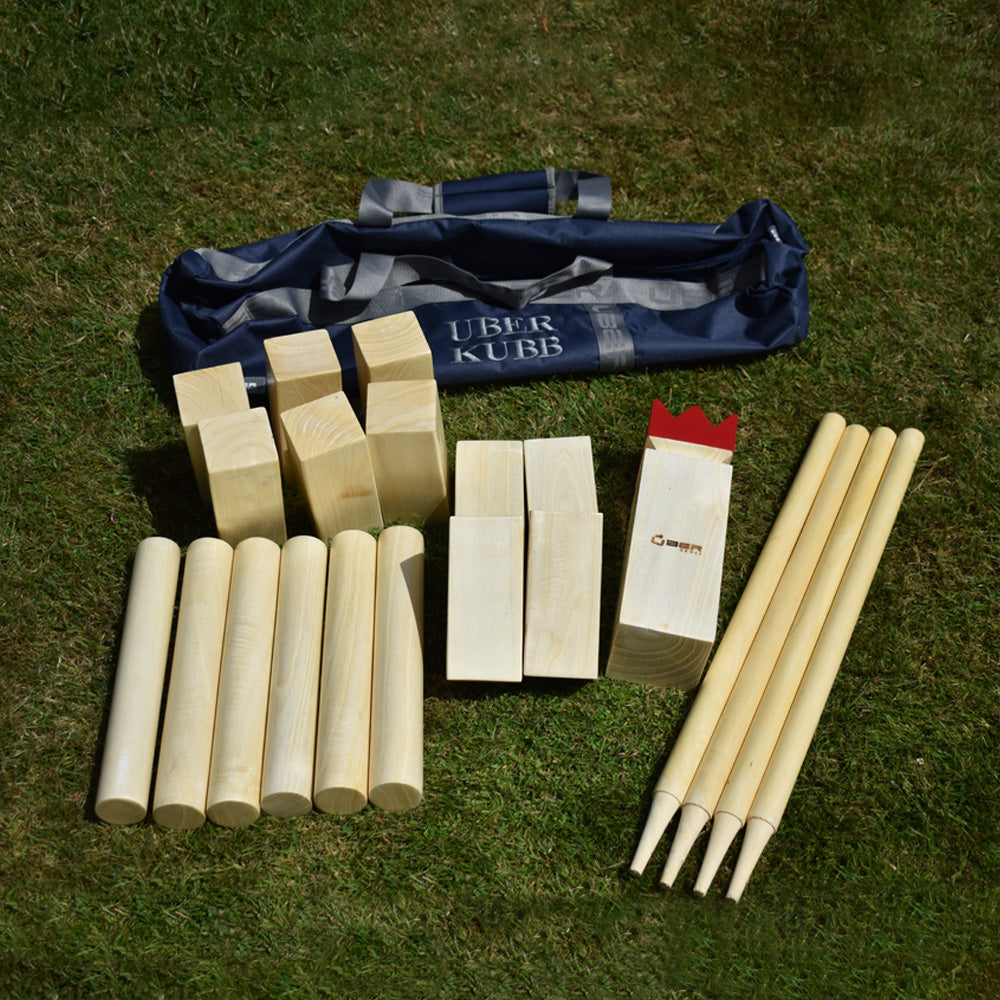 Uber Kubb - Offizielles Set - ECO indien Hartholz - inklusive luxus Tasche