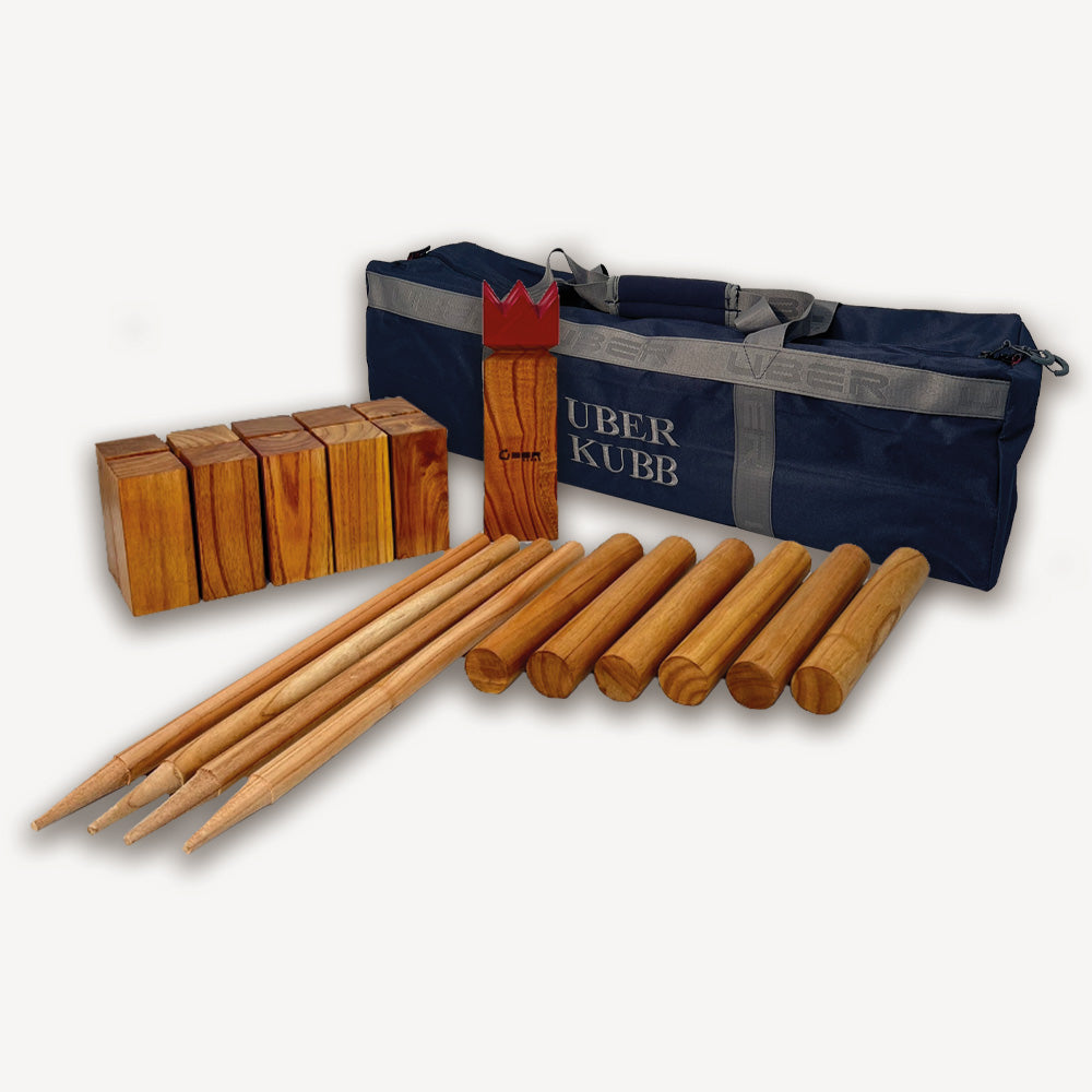 Uber Kubb - Offizielles Set - ECO indien Hartholz - inklusive luxus Tasche