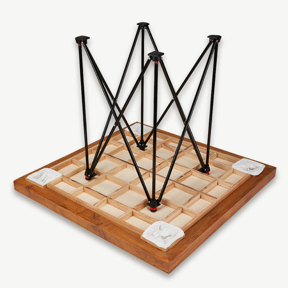 Carrom Tisch - zusammenklappbar & voll verstellbar - 80 cm - Profi in Tragetasche