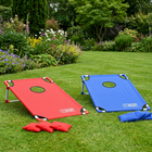 Doppel-Cornhole-Set Blau-Rot